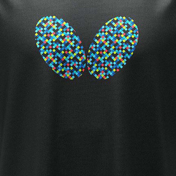 Butterfly Maltil T-Shirt - Black-Blue - Chest - Logo